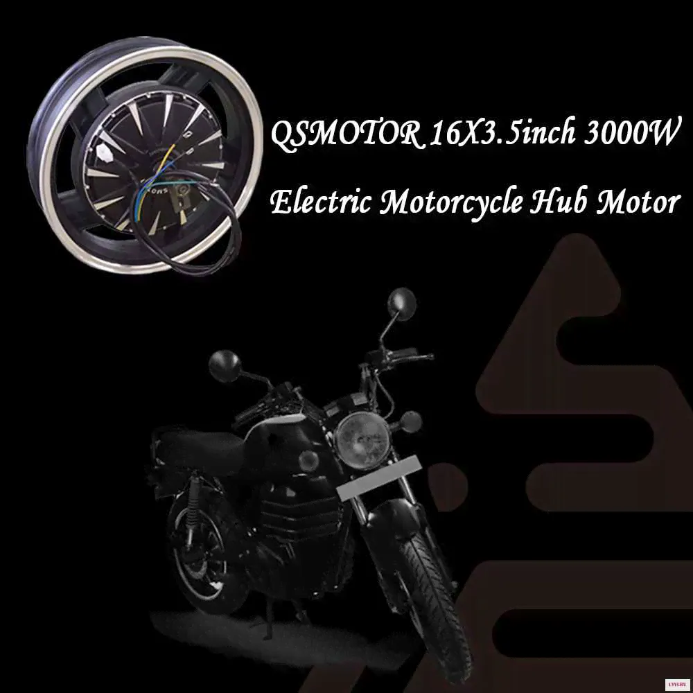 Электромотор хаб QSMOTOR 16X3.5inch 3000W V1.2 72V 90kph электромотор для мотоцикла с-0