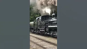 5 Steam Locomotives Pass In A Row!  Unusual Steam Locomotives Make Black Smoke, Cass West Virginia!